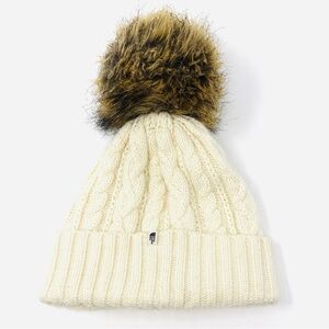 The North Face Knit Beanie with Faux Fur Pom Pom